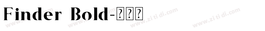 Finder Bold字体转换